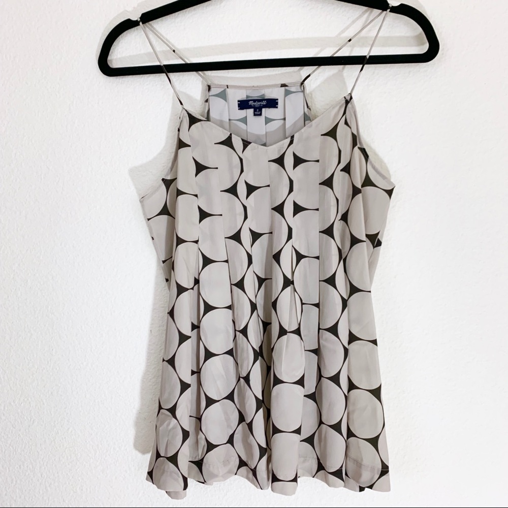 Madewell Sleeveless Gray Dot Top Size 2